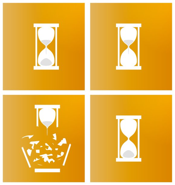 四个不同的沙漏图片下载