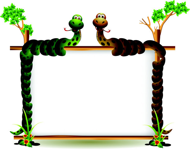 有趣的一对蛇在树上图片下载