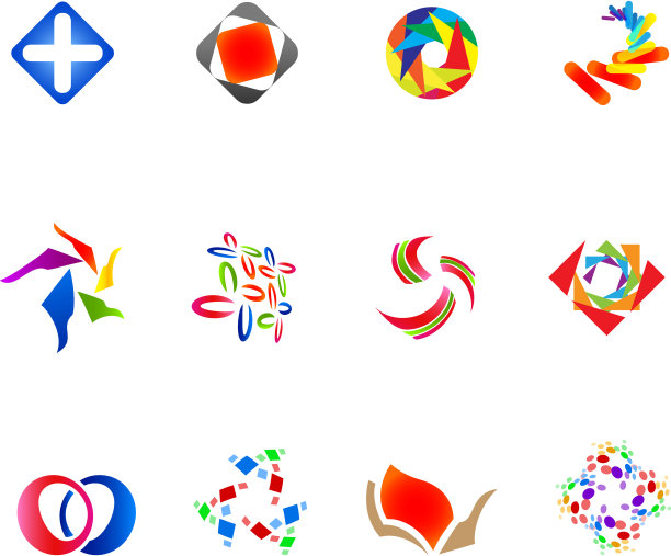 12个彩色矢量符号:(集14)图片下载