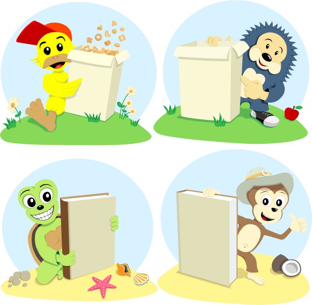 卡通动物代表图片下载