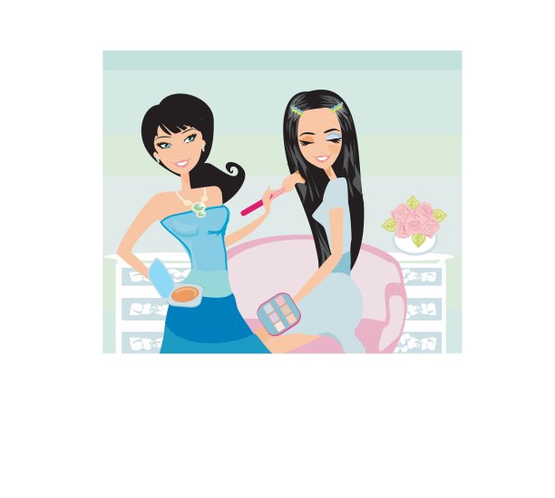 专业化妆师使用腮红图片下载