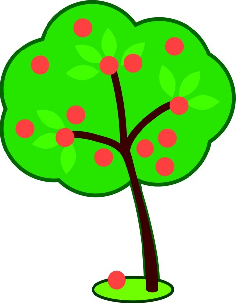 可爱的苹果的树图片下载