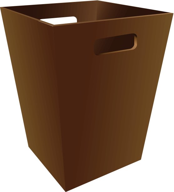 木制的垃圾桶图片下载