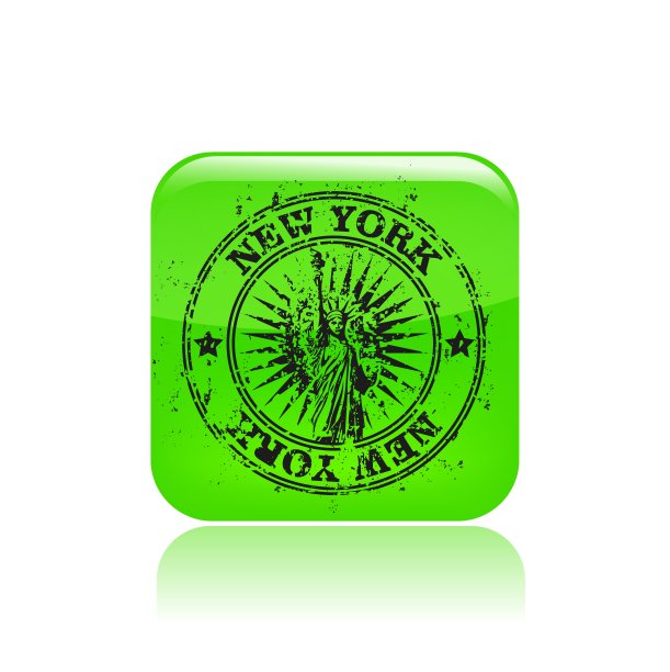 矢量插图的单一纽约图标图片下载