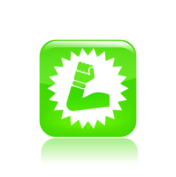 矢量插图的单一肌肉图标图片下载