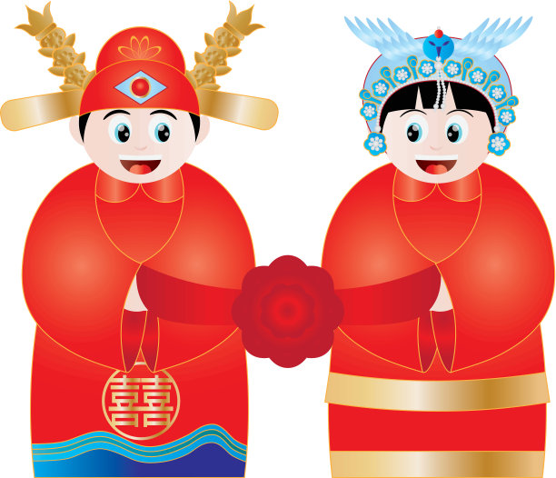 中式新人插画图片下载