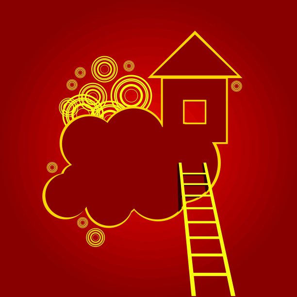 通往房子的楼梯图片下载