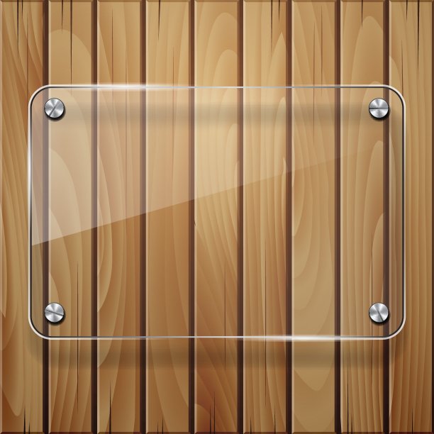 木质纹理，玻璃框架。图片下载