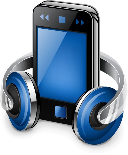 个人媒体播放器和耳机图片下载