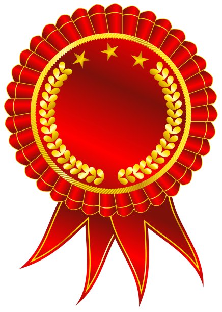金色奖项缎带图片下载