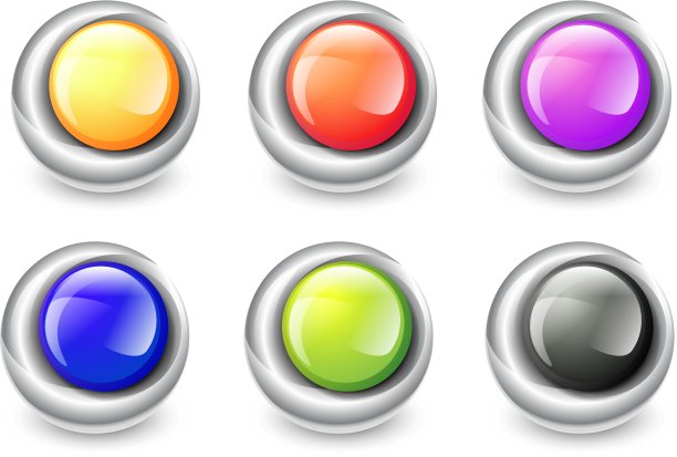 金属框架中的圆形光滑球图片下载