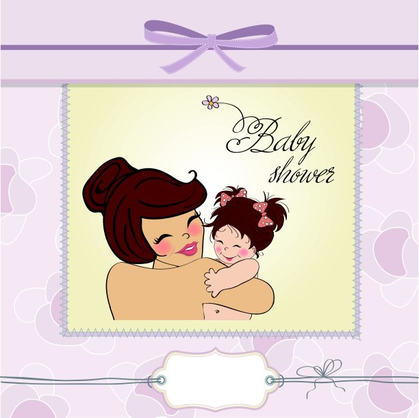 年轻的母亲抱着一个刚出生的女孩图片下载