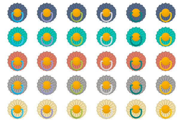 主题上的大彩色套洗器图片下载