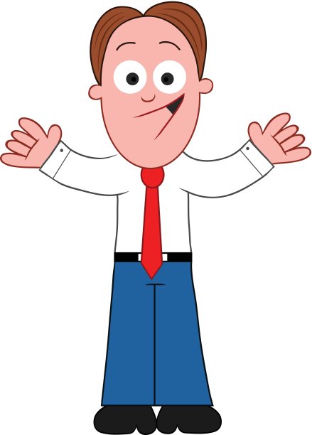 卡通商人快乐图片下载