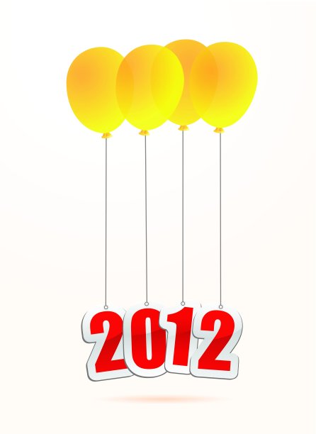 2012年新年问候向量图片下载