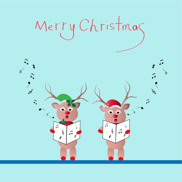 唱歌的驯鹿图片下载