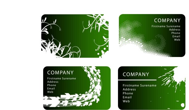 一套红色名片图片下载