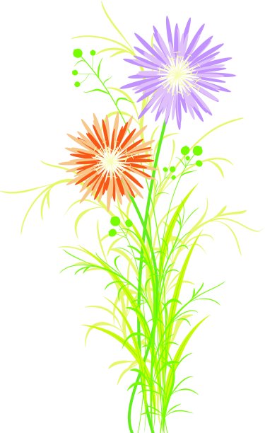 春天缤纷花贺卡图片下载