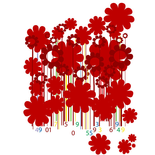 花的条形码图片下载
