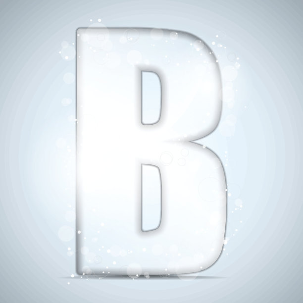 背景字母B上有闪闪发光的字母玻璃图片下载