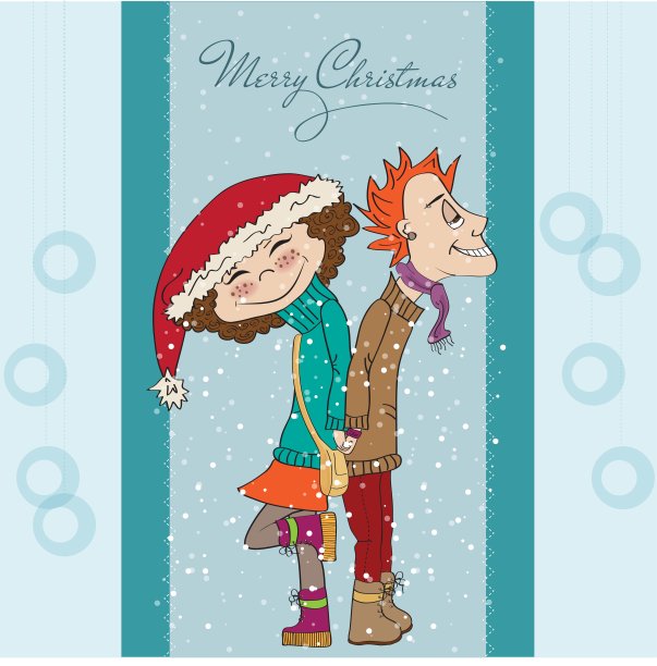 冬天里有趣的一对图片下载