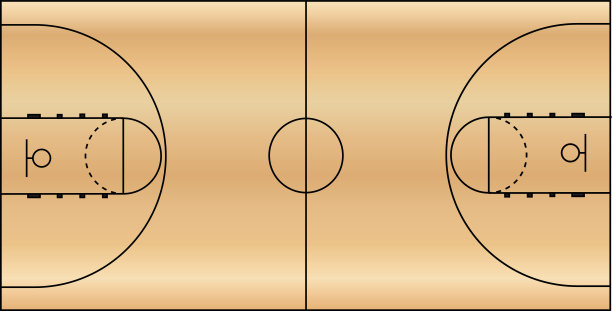 矢量插图的篮球场素材图片