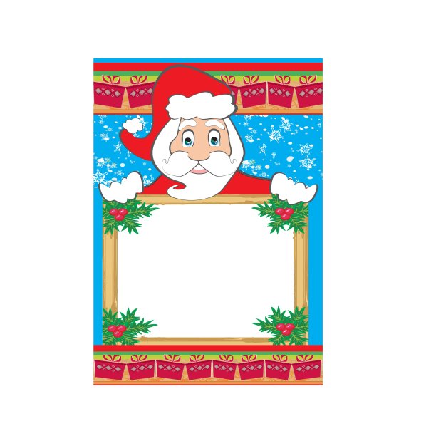 滑稽的圣诞老人拿着一个圣诞框架-空间为你的tex图片下载