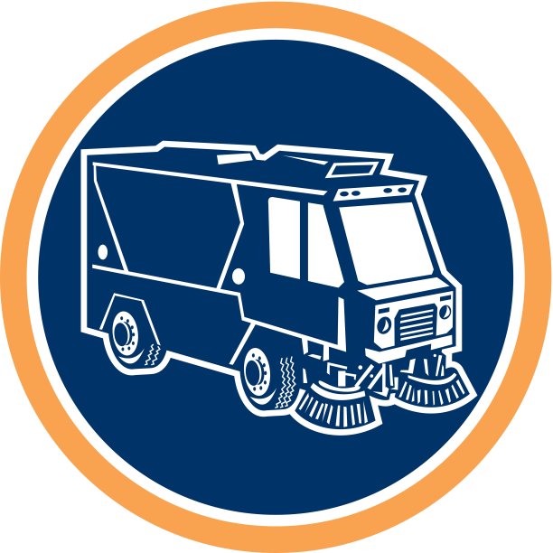 街道清洁卡车循环复古图片下载