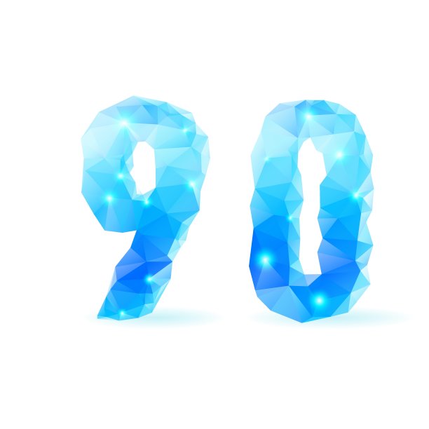 蓝色多边形字体图片下载