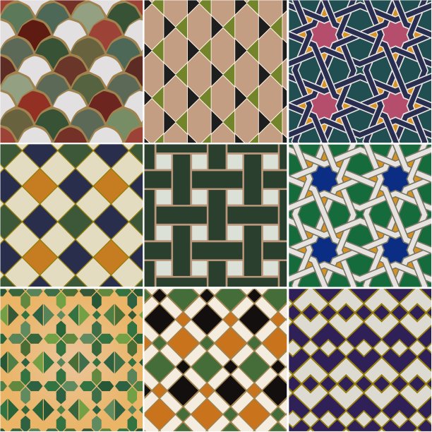 无缝伊斯兰几何图案图片下载