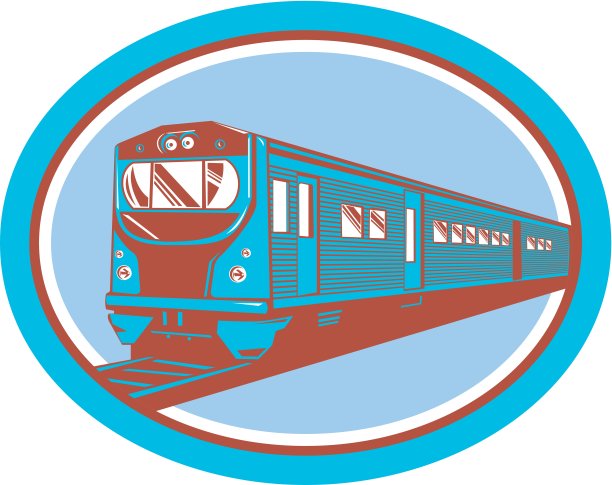 客运列车前视图复古图片下载