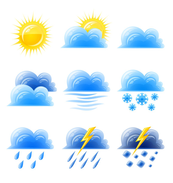 云金日落天气气候标志图片下载