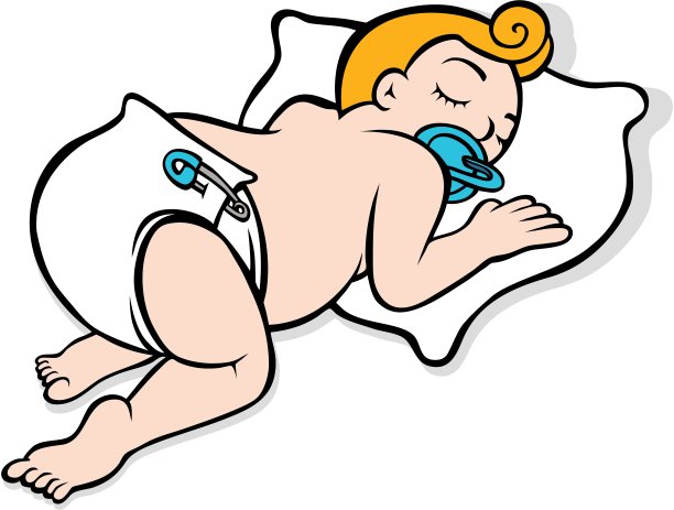 婴儿穿布尿布图片下载