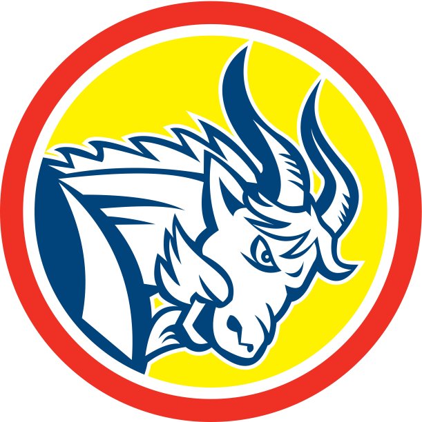 山羊羊头圈复古图片下载