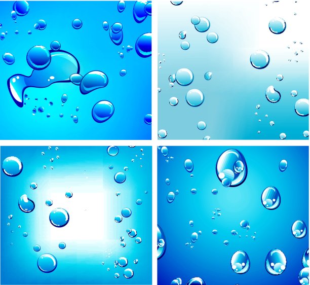 液体滴背景与强烈的颜色对比图片下载