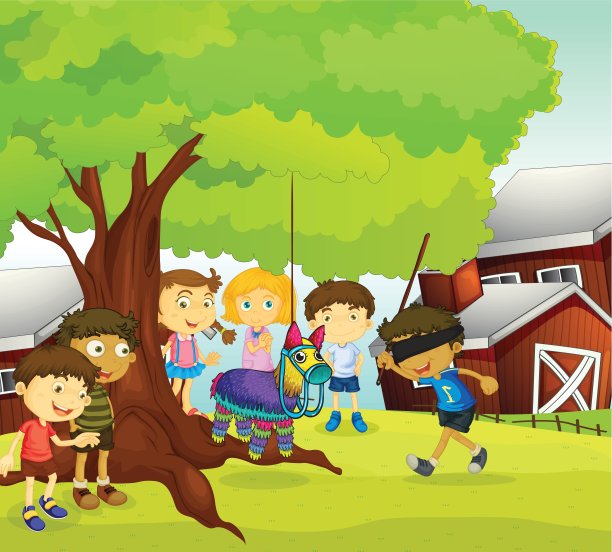 孩子们在大自然中玩耍图片下载