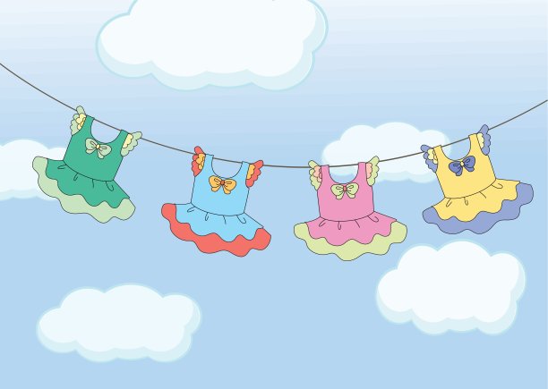 四个挂衣服图片下载