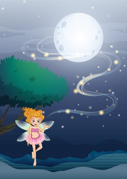 深夜里漂浮的夜天使图片下载