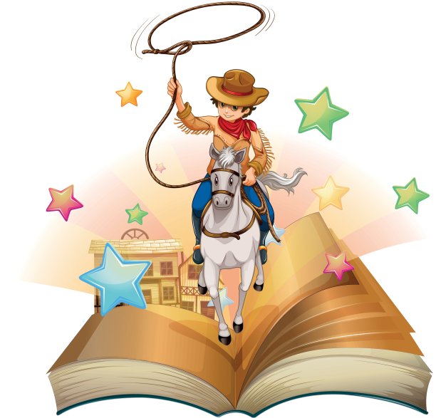 一个牛仔拿着一根绳子的书图片下载