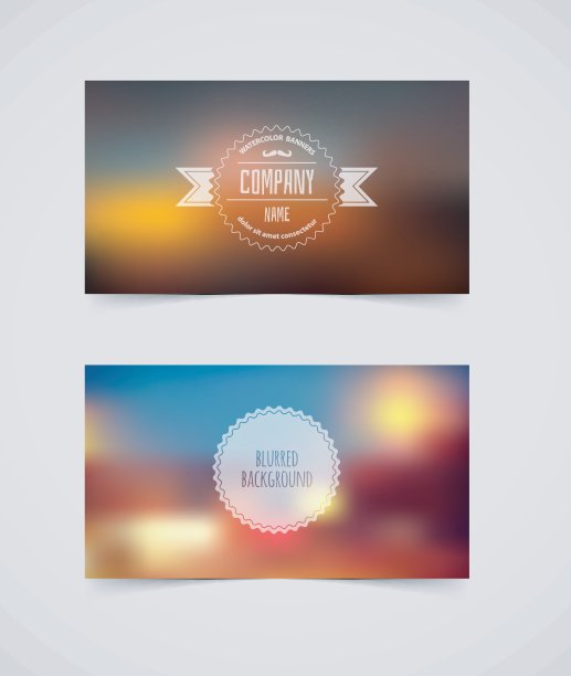 模糊卡片设计模板图片下载