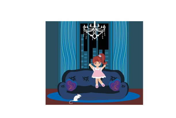 一个小女孩被老鼠吓到了图片下载