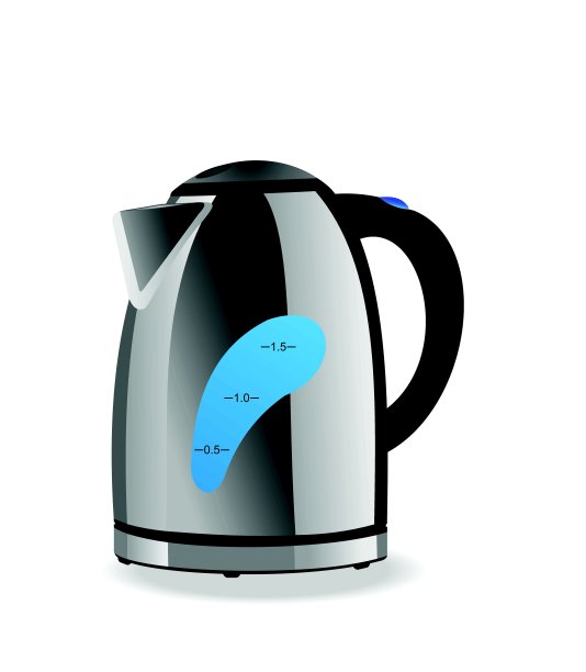 电水壶孤立在白色背景上图片下载