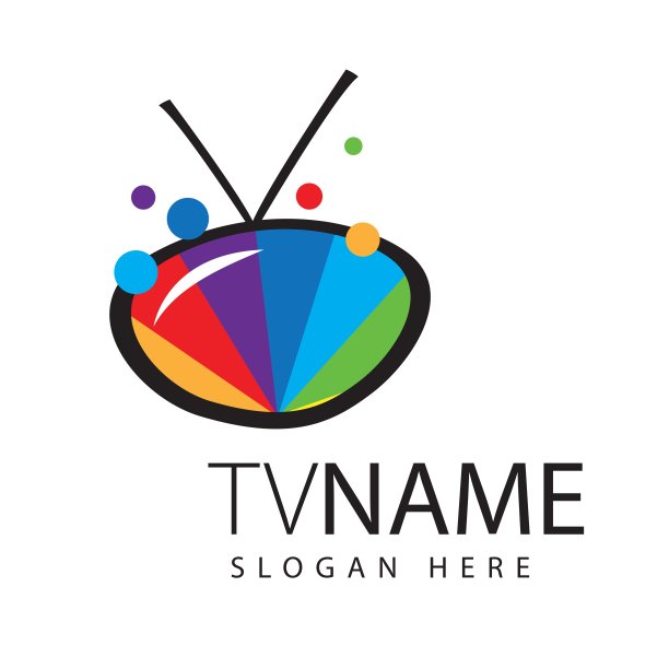 矢量标志屏幕电视的颜色范围图片下载