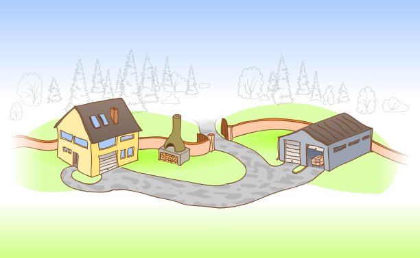 房子和车库图片下载