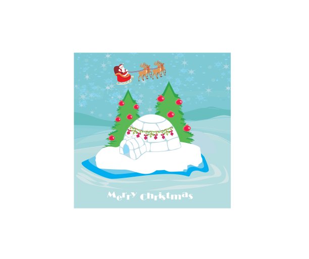 圣诞夜的冰屋图片下载