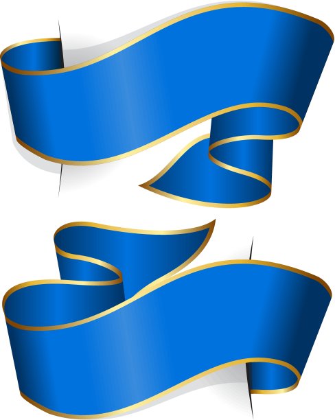 蓝丝带集合图片下载
