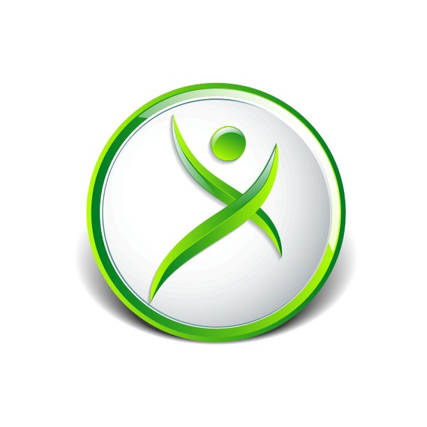 抽象人体图形矢量标志模板图片下载