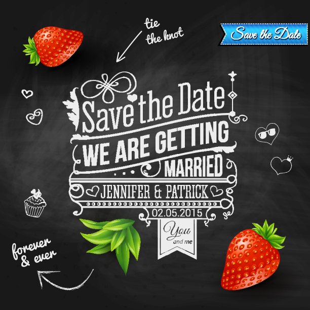 把日期留到个人假期。婚礼请柬图片下载