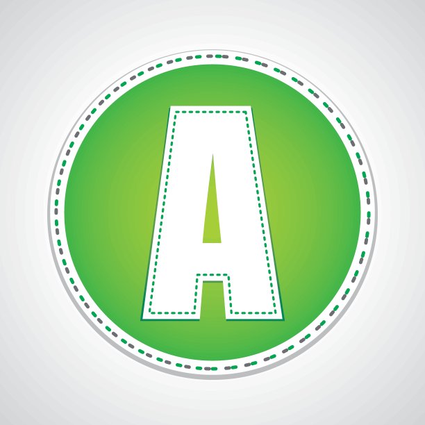 轮廓线针字体和数字图片下载