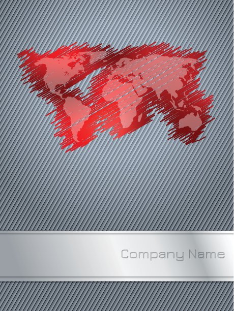 条纹和潦草的红色商业小册子设计图片下载